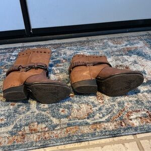 Two Lips Brown Leather Boot Shaft with Black Interior